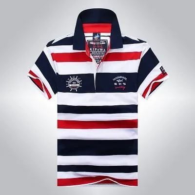 2019 New polo shirt men brand clothing Tace & Shark polo shirts cotton breathable striped shark men polo shirt camisa masculino