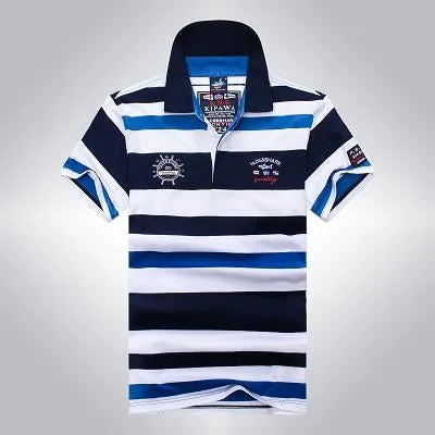 2019 New polo shirt men brand clothing Tace & Shark polo shirts cotton breathable striped shark men polo shirt camisa masculino