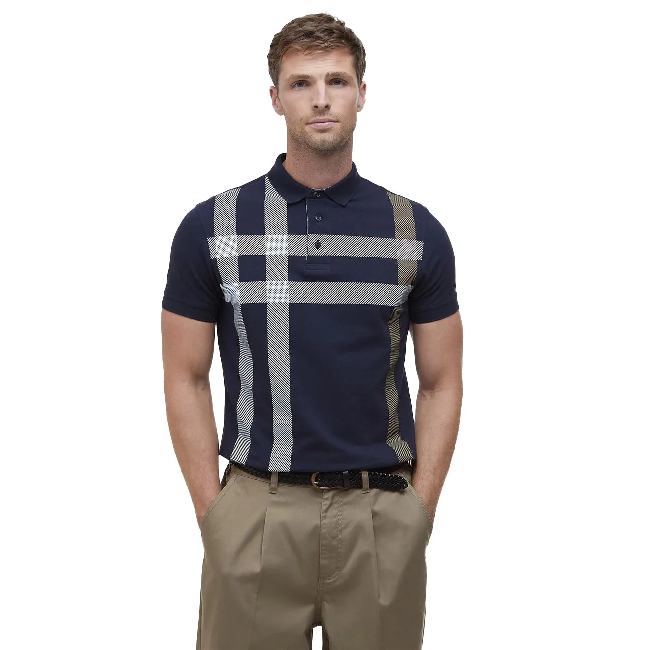 Barbour Blaine Polo Shirt Navy/Pine