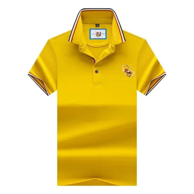 Brand New Fashion Men Polo Shirts 2018 Summer Luxury horse embroidery Breathable Camisa Masculina Soft Cotton solid Polo Men