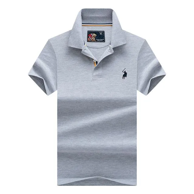 Brand New Fashion Men Polo Shirts 2018 Summer Luxury horse embroidery Breathable Camisa Masculina Soft Cotton solid Polo Men