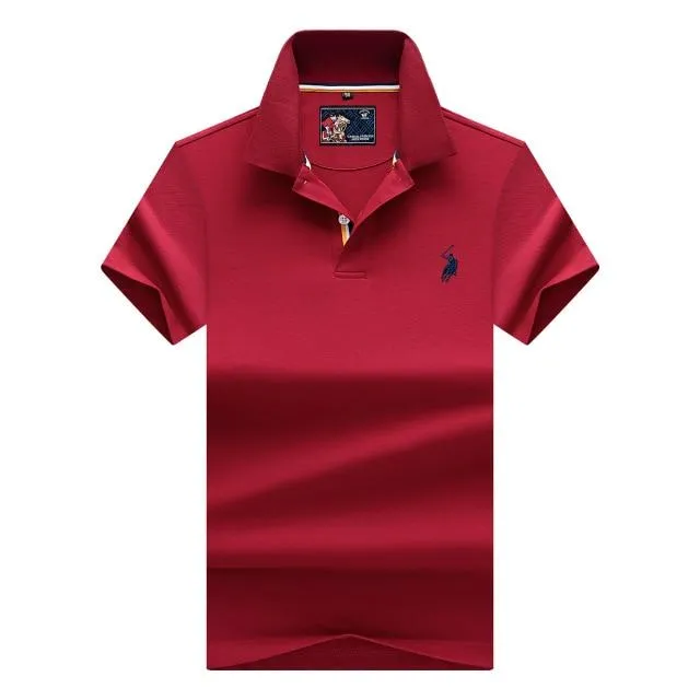 Brand New Fashion Men Polo Shirts 2018 Summer Luxury horse embroidery Breathable Camisa Masculina Soft Cotton solid Polo Men