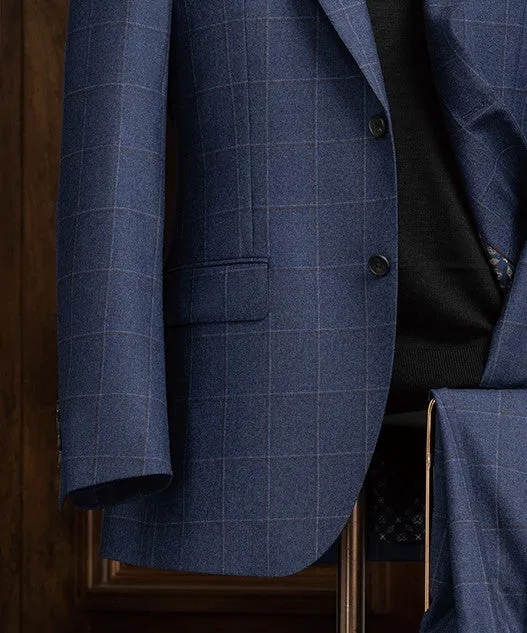 Deep Blue Check Suit