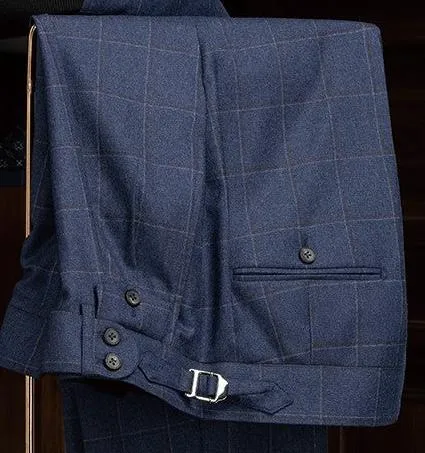 Deep Blue Check Suit