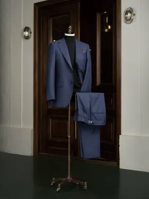 Deep Blue Check Suit
