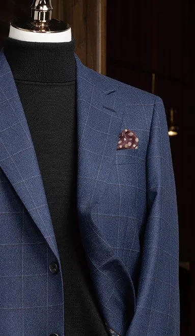Deep Blue Check Suit