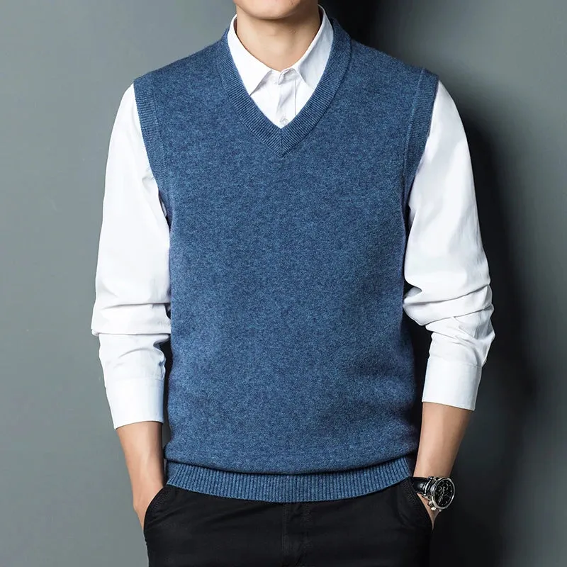 Fashion Solid Color Sleeveless Formal Sweater