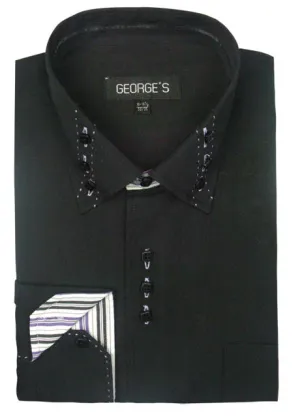 Fortino Landi AH608-BLK Mens Shirt