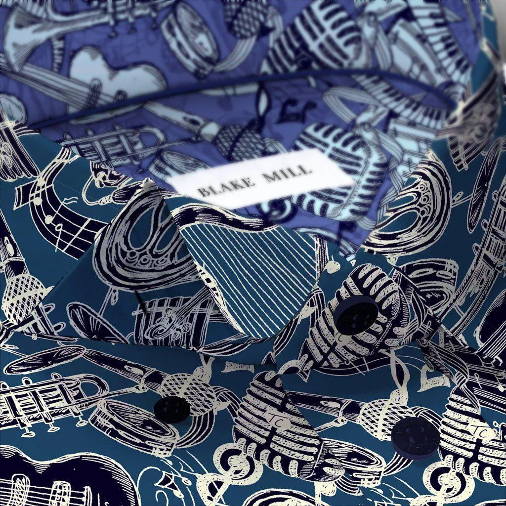 Jazz Singer Hidden Button Shirt