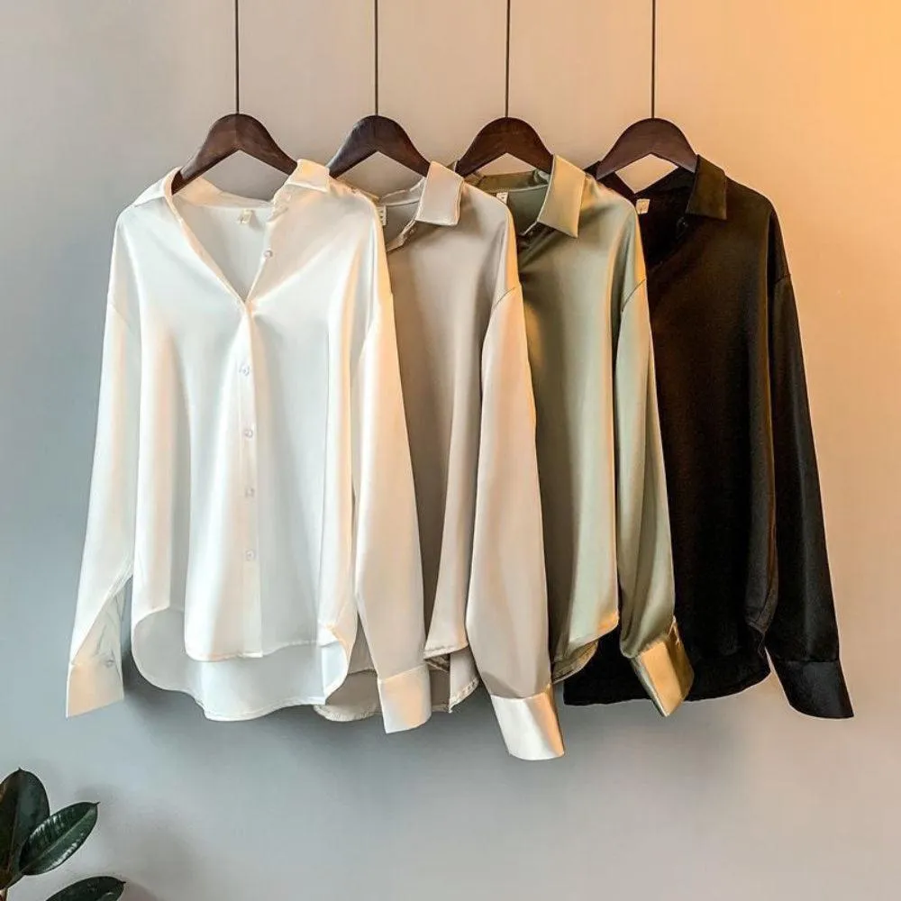 Joelle | Luxe satijnen blouse