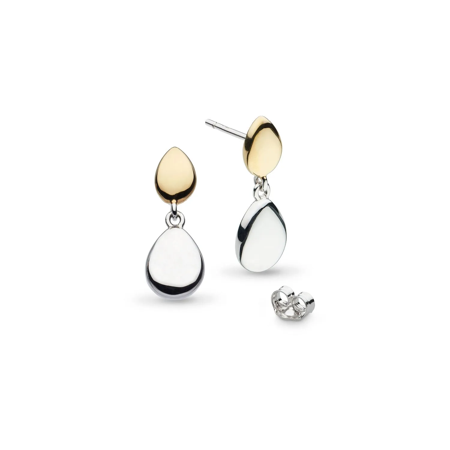 Kit Heath Coast Pebble Golden Stud Drop Earrings
