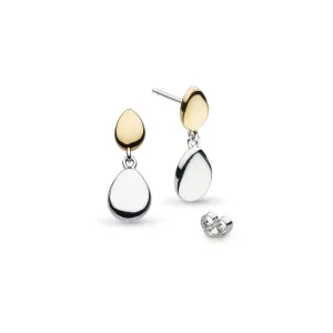 Kit Heath Coast Pebble Golden Stud Drop Earrings