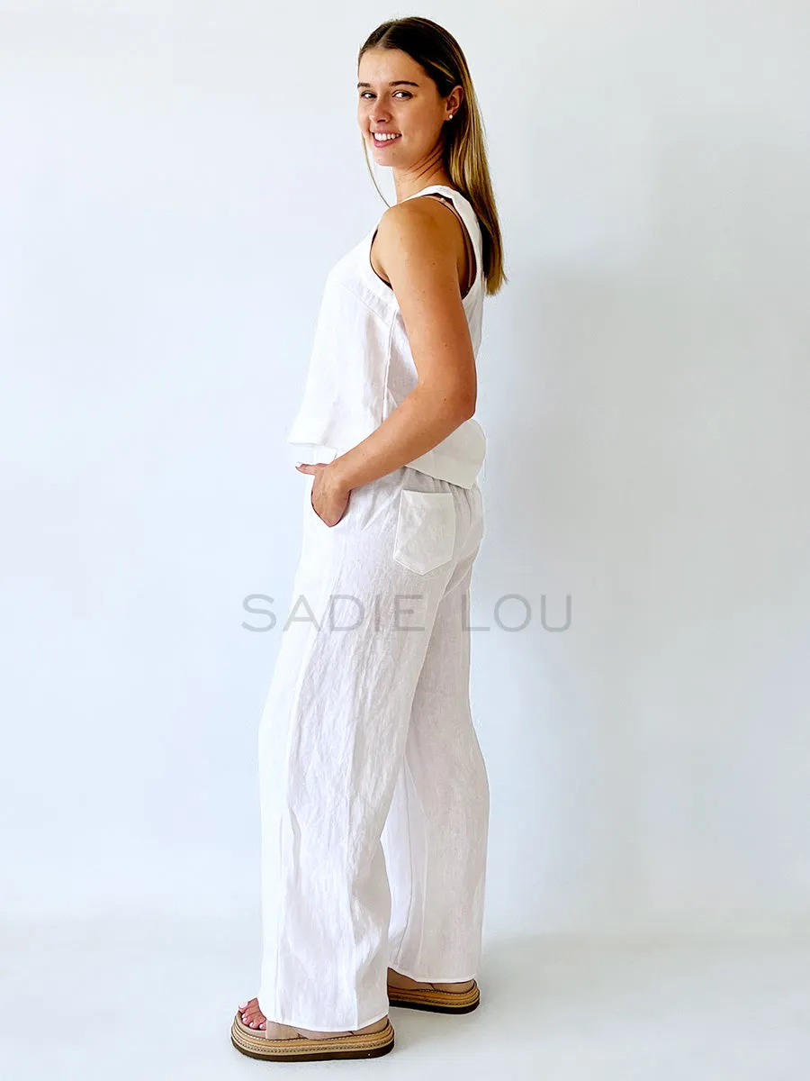 Little Lies / Jude Linen Pant - White