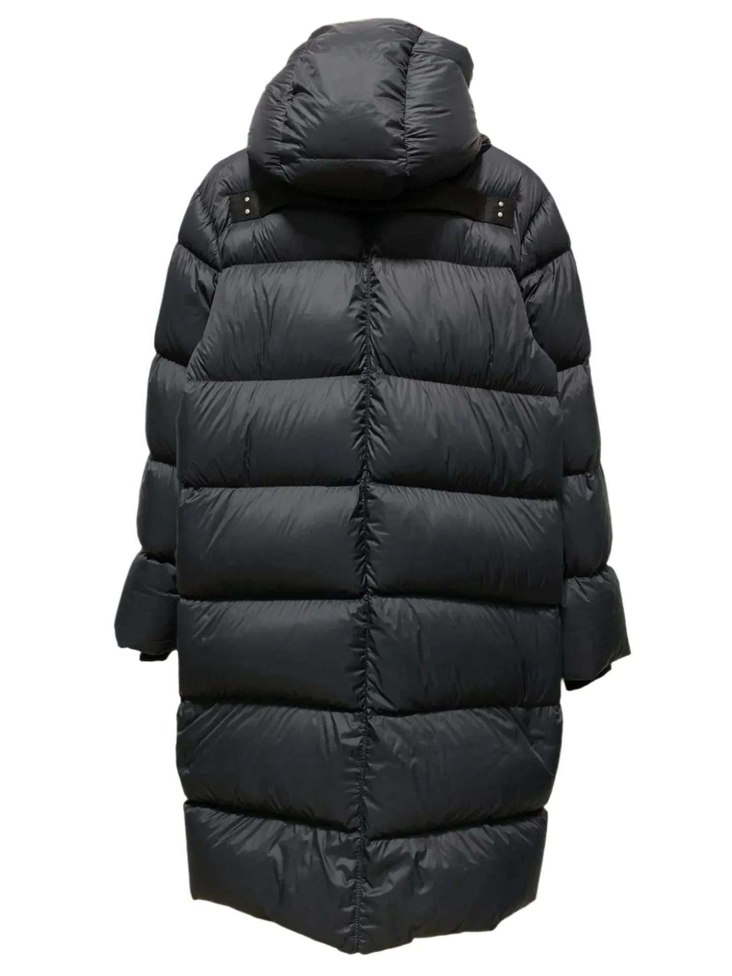 Long Ribbed Down Coat