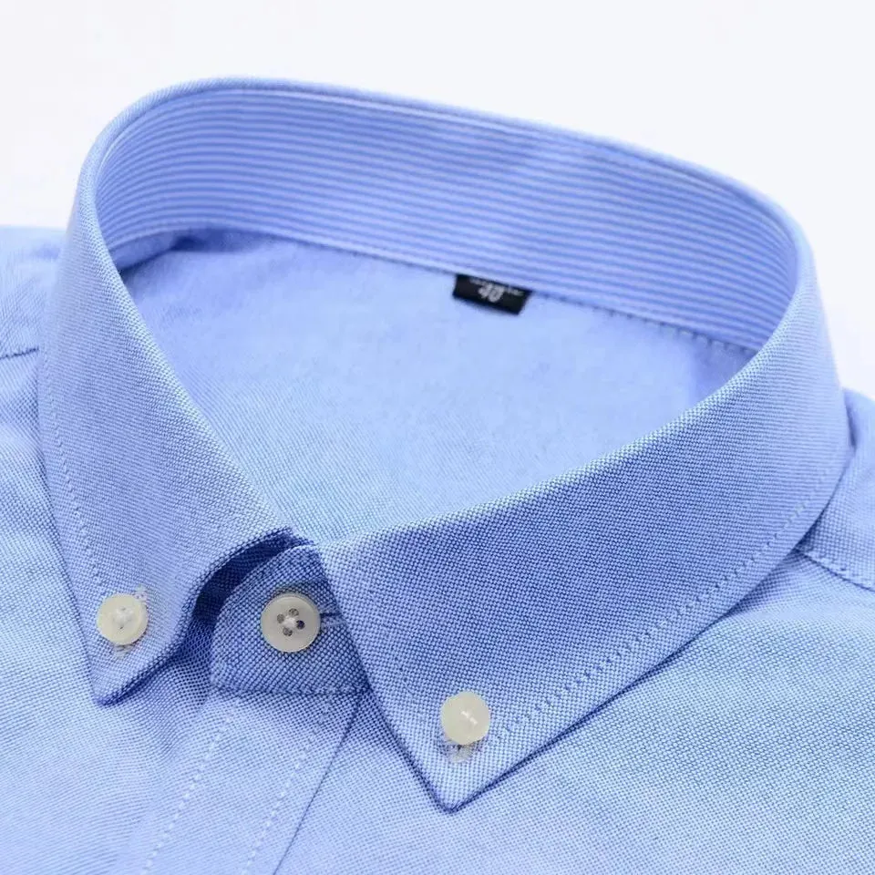 Men's 100% Cotton Long Sleeve Plaid Oxford Shirt: Regular Fit, Formal & Casual, Sizes 5XL-7XL