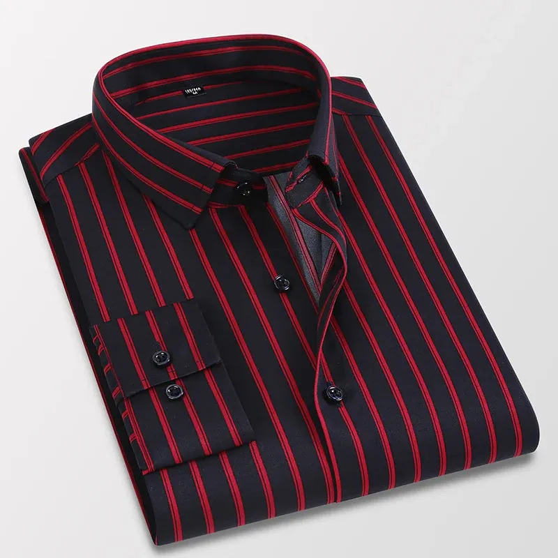 Men's Classic Striped Long-sleeved Shirt