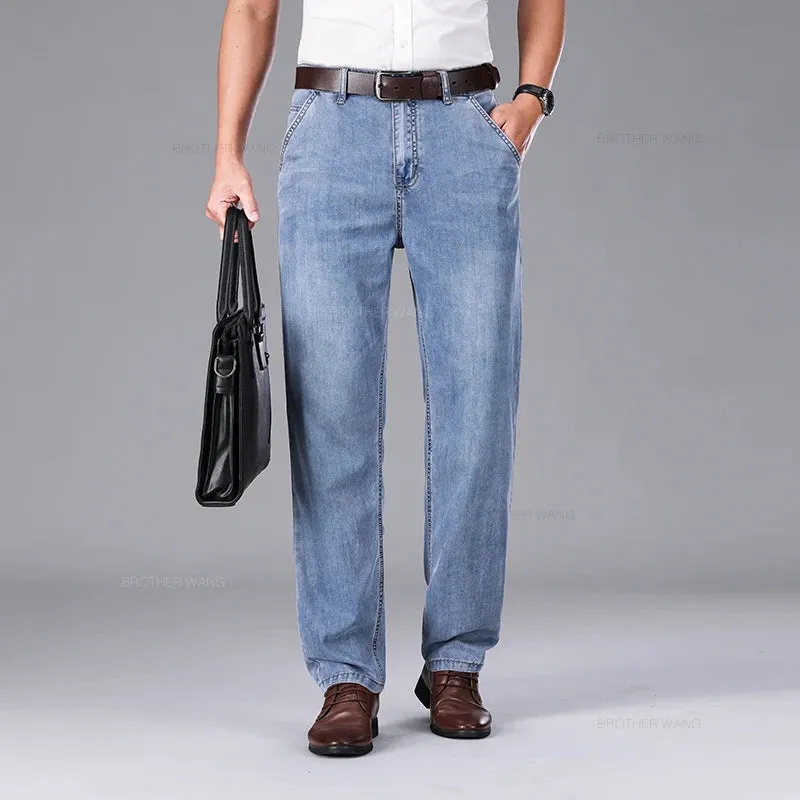 Men's Summer Ultra-thin Lyocell Ice Silk Jeans