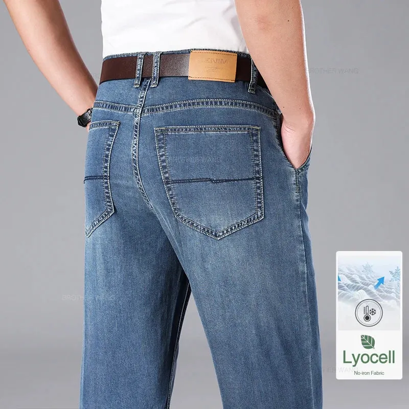 Men's Summer Ultra-thin Lyocell Ice Silk Jeans