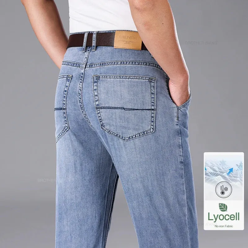 Men's Summer Ultra-thin Lyocell Ice Silk Jeans