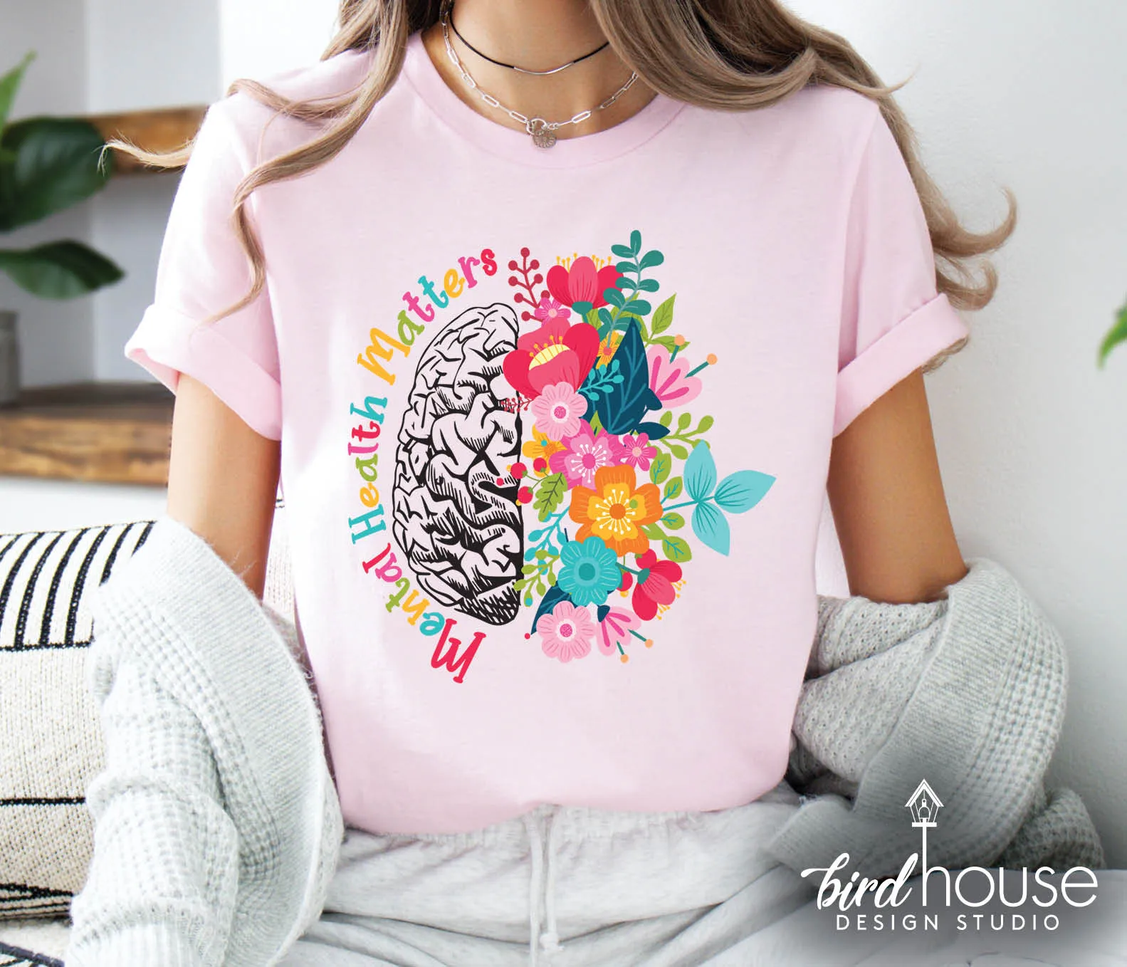 Mental Health Matters Floral Shirt