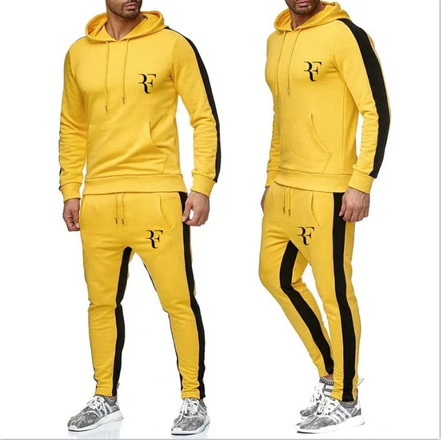 Nouveau 2019 printemps ensemble hommes vêtements de sport à la mode survêtements ensembles hommes musculation Hoodies   pantalon