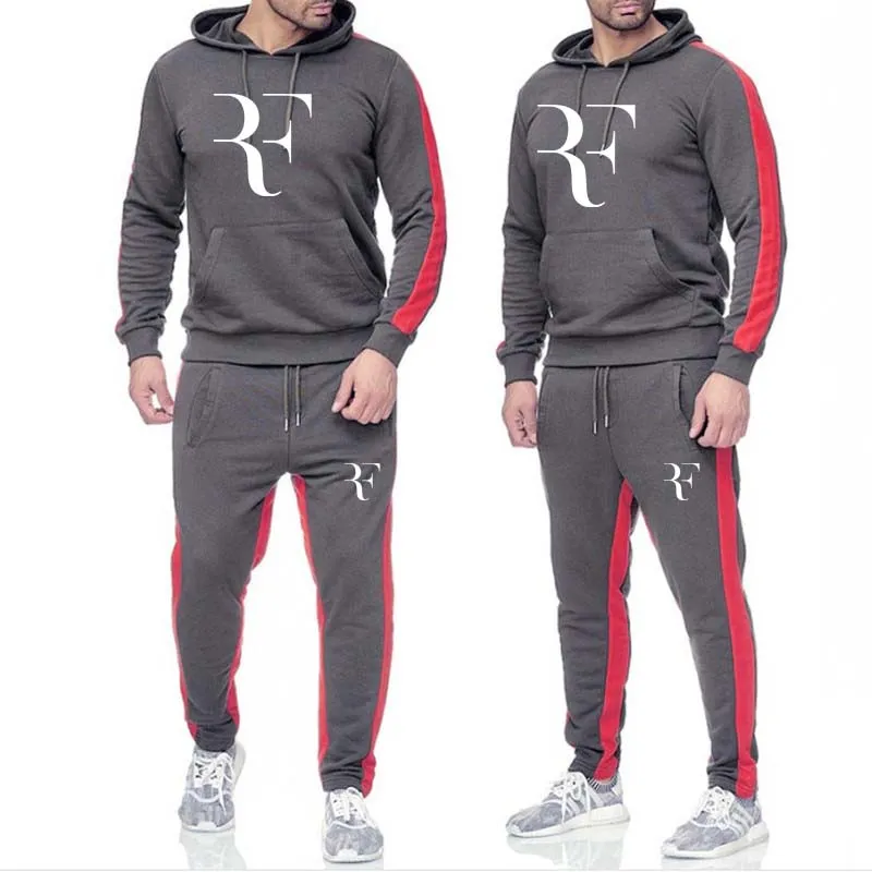 Nouveau 2019 printemps ensemble hommes vêtements de sport à la mode survêtements ensembles hommes musculation Hoodies   pantalon