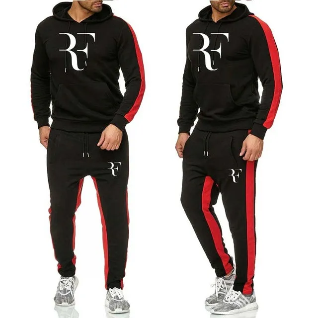 Nouveau 2019 printemps ensemble hommes vêtements de sport à la mode survêtements ensembles hommes musculation Hoodies   pantalon