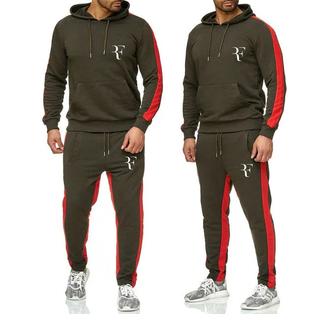 Nouveau 2019 printemps ensemble hommes vêtements de sport à la mode survêtements ensembles hommes musculation Hoodies   pantalon