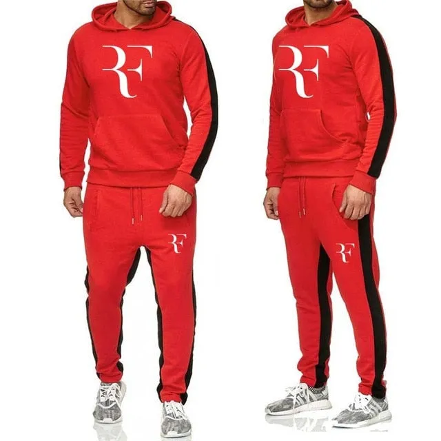 Nouveau 2019 printemps ensemble hommes vêtements de sport à la mode survêtements ensembles hommes musculation Hoodies   pantalon