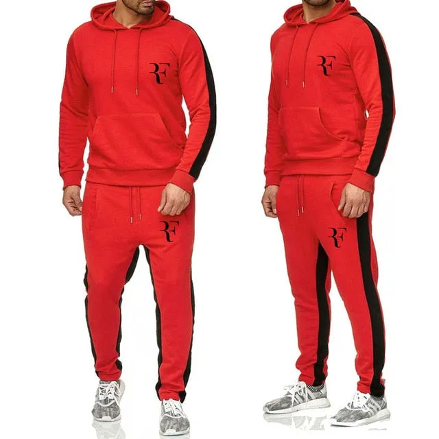 Nouveau 2019 printemps ensemble hommes vêtements de sport à la mode survêtements ensembles hommes musculation Hoodies   pantalon