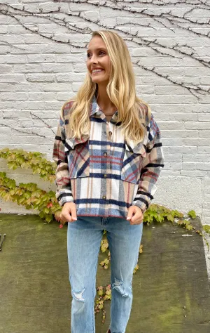 Plaid Cropped Shacket