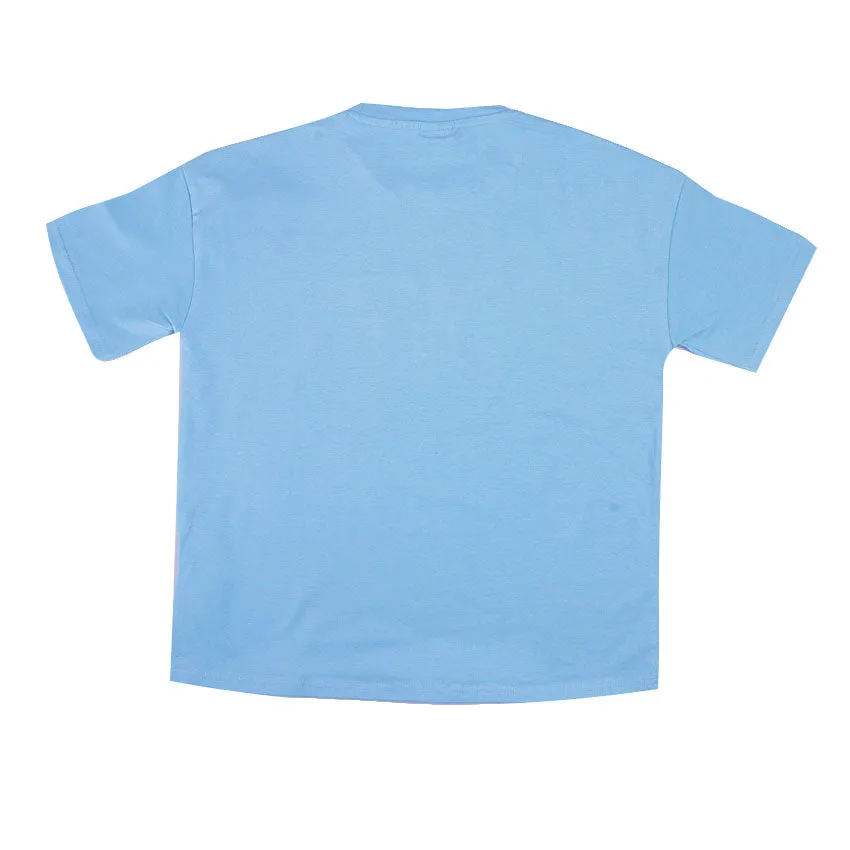 REDTAG Blue Casual T-Shirt for Girls