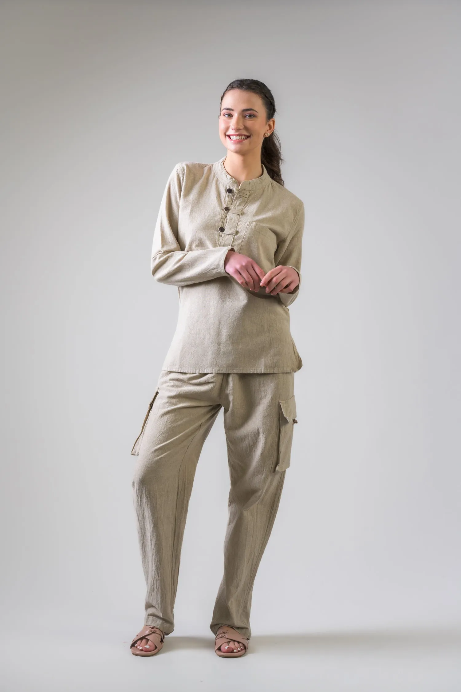 Rhea Cotton Pocket Shirt