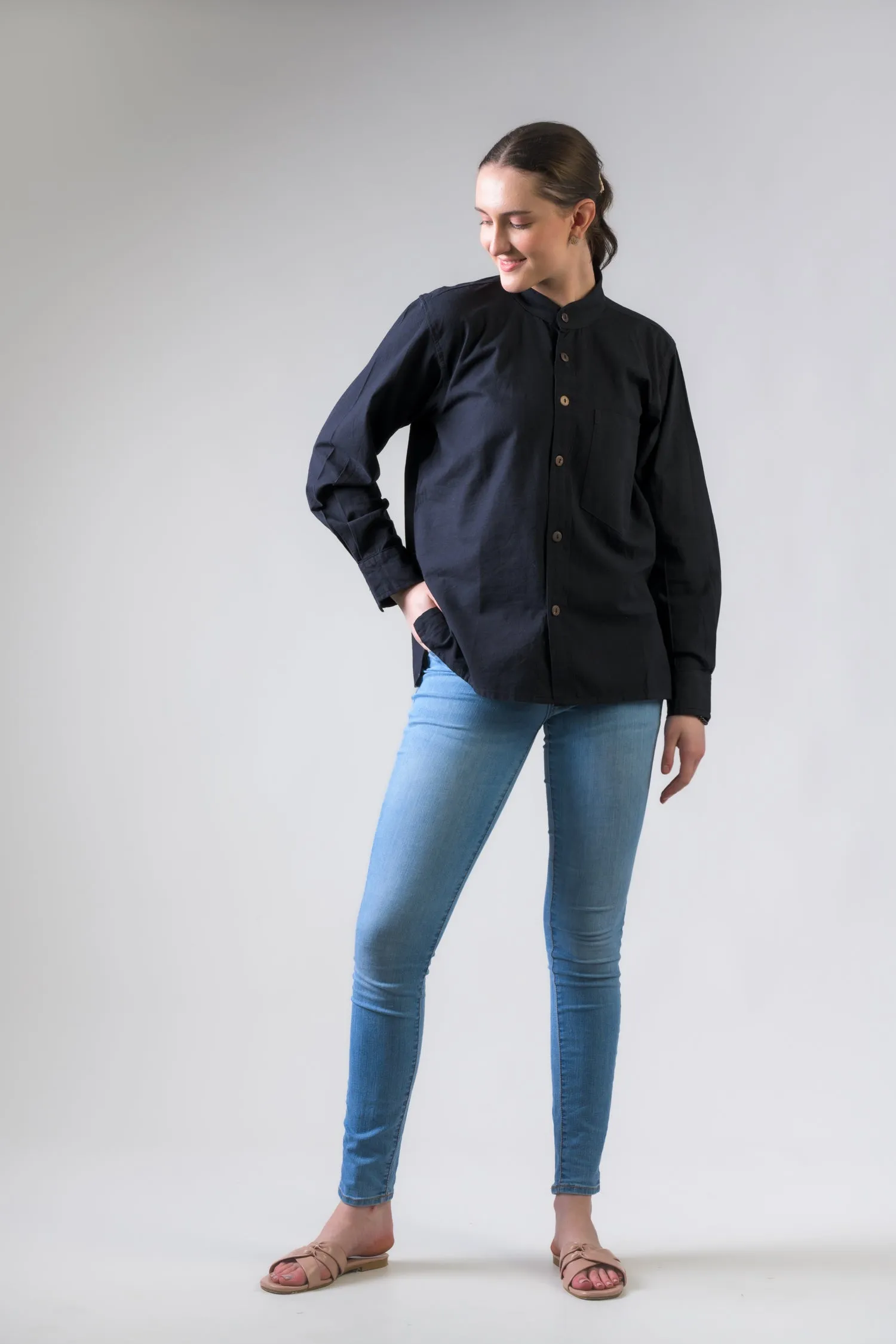 Rhea Cotton Pocket Shirt