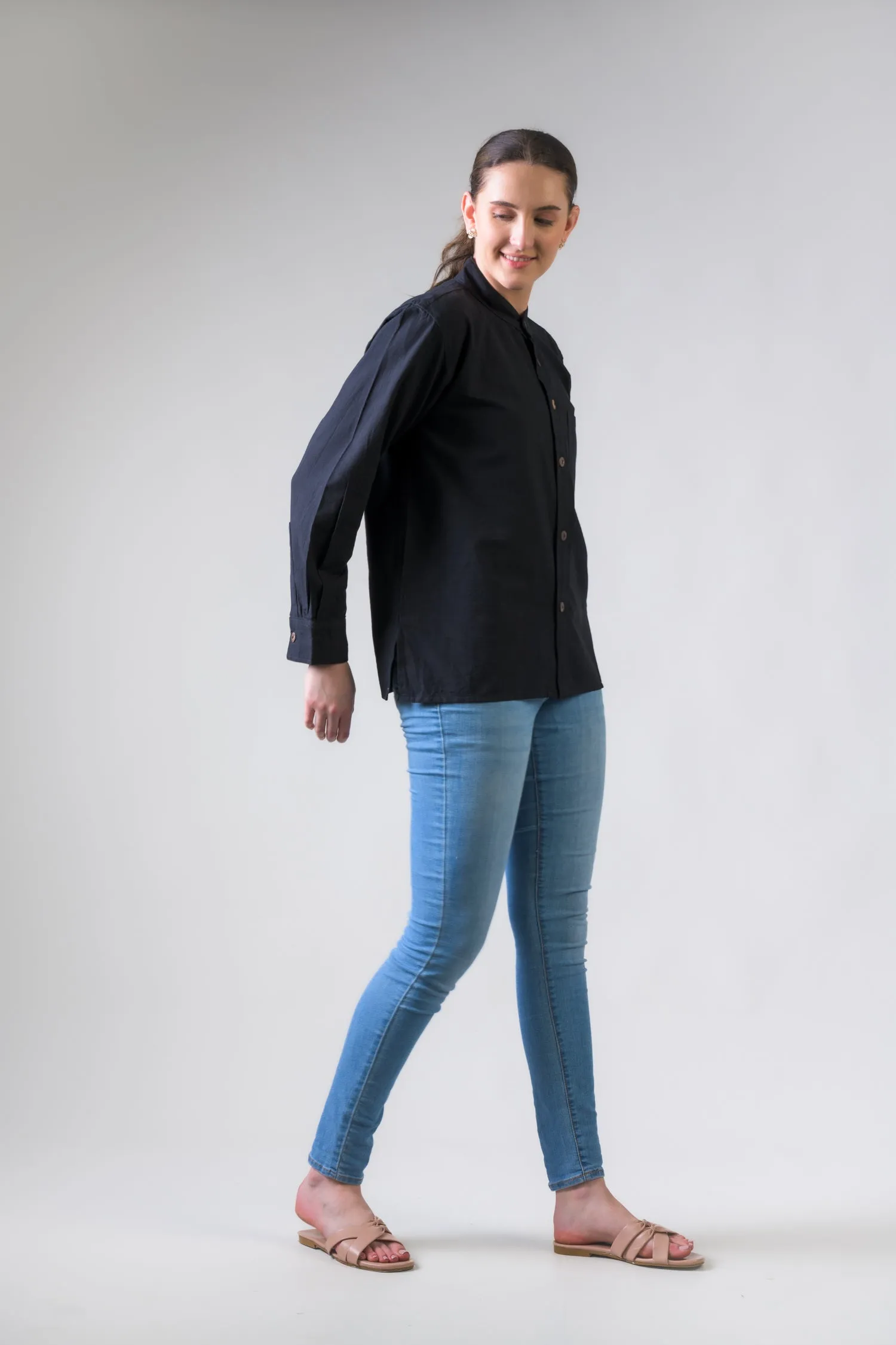 Rhea Cotton Pocket Shirt