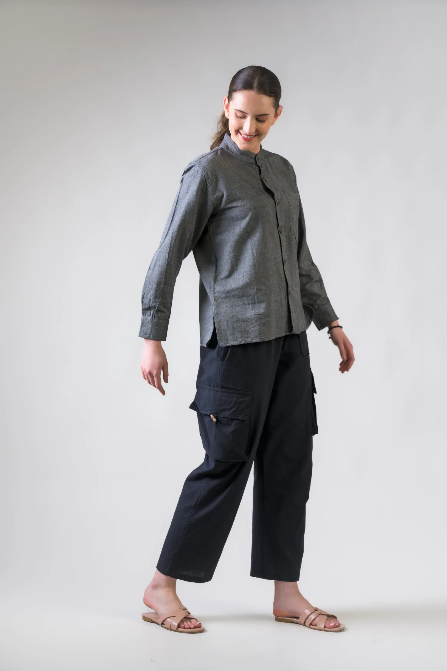 Rhea Cotton Pocket Shirt