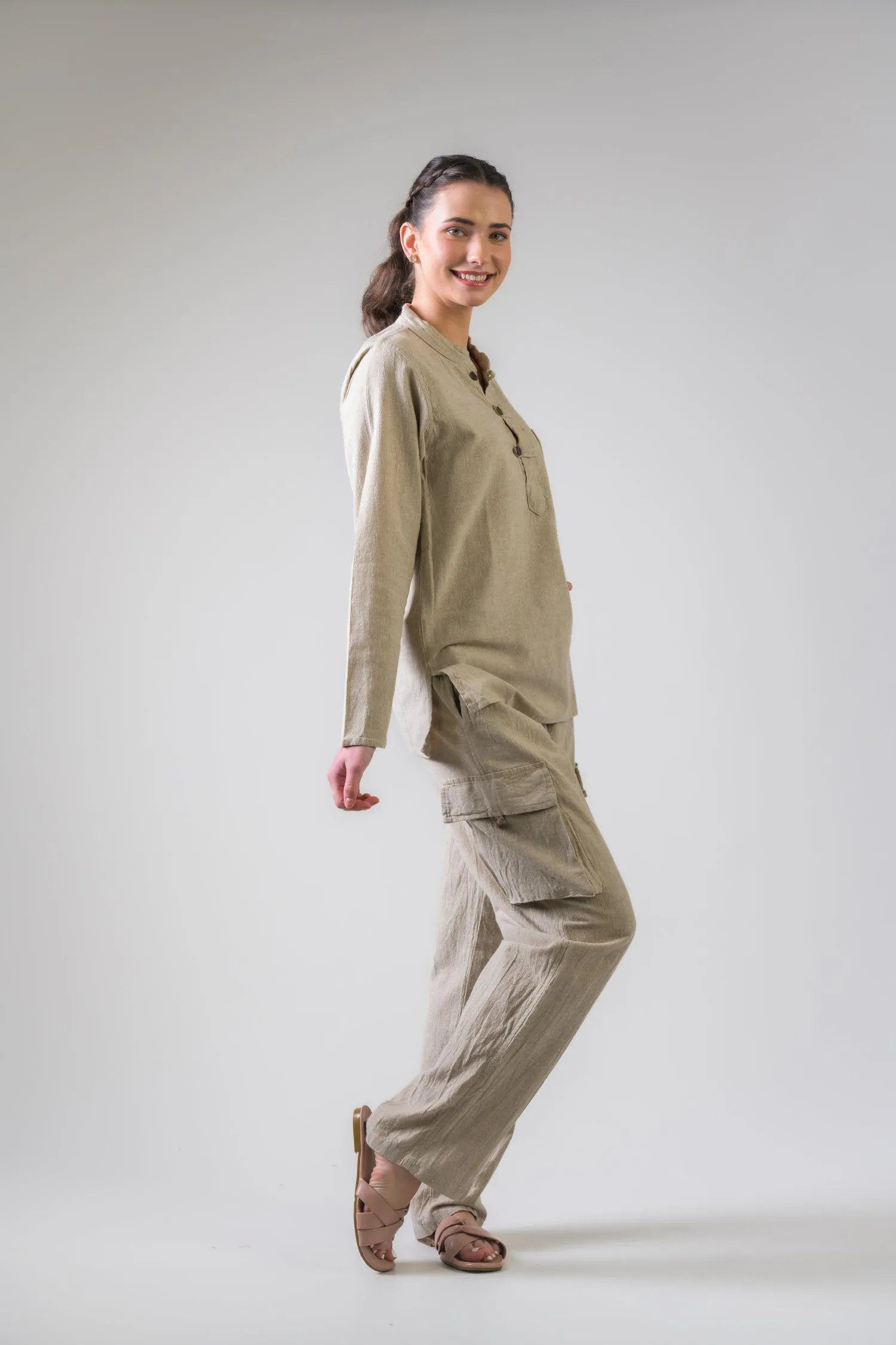 Rhea Cotton Pocket Shirt