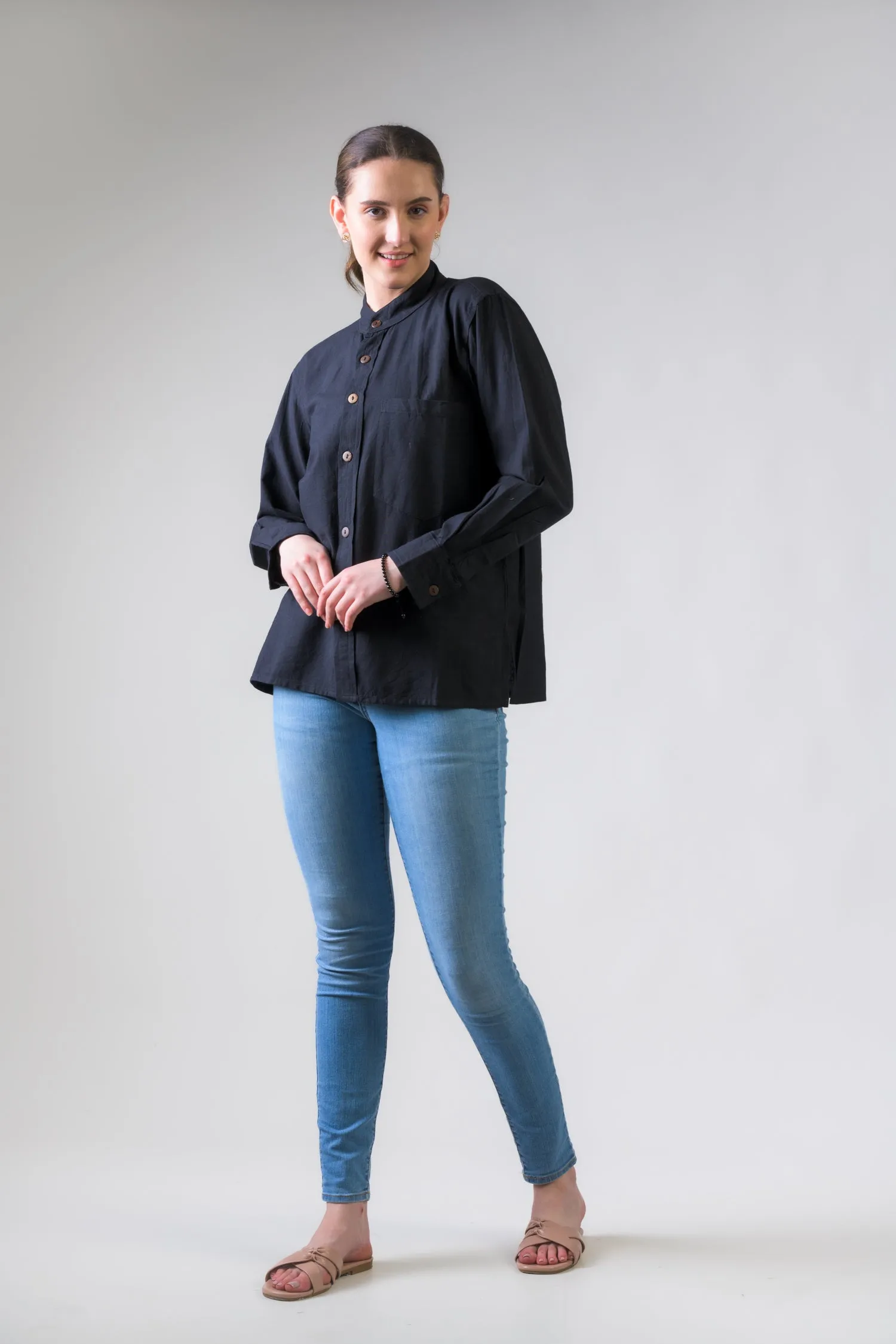 Rhea Cotton Pocket Shirt