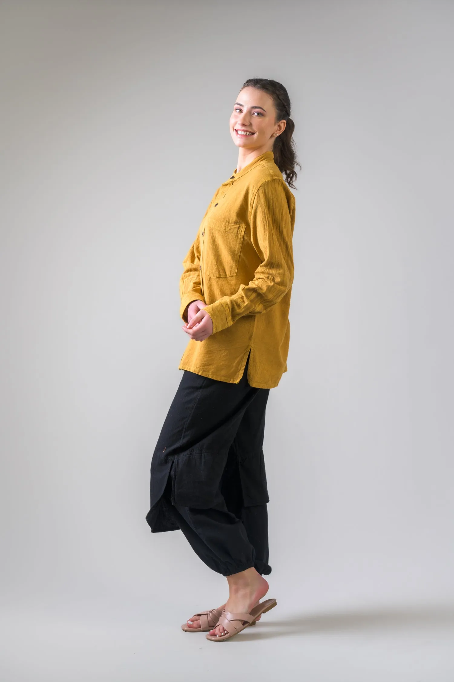 Rhea Cotton Pocket Shirt