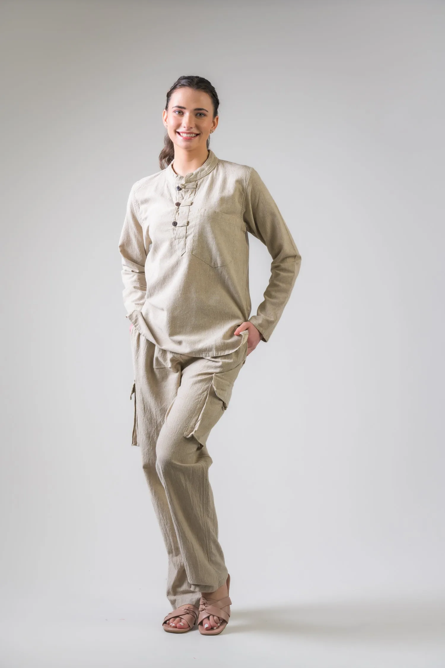 Rhea Cotton Pocket Shirt