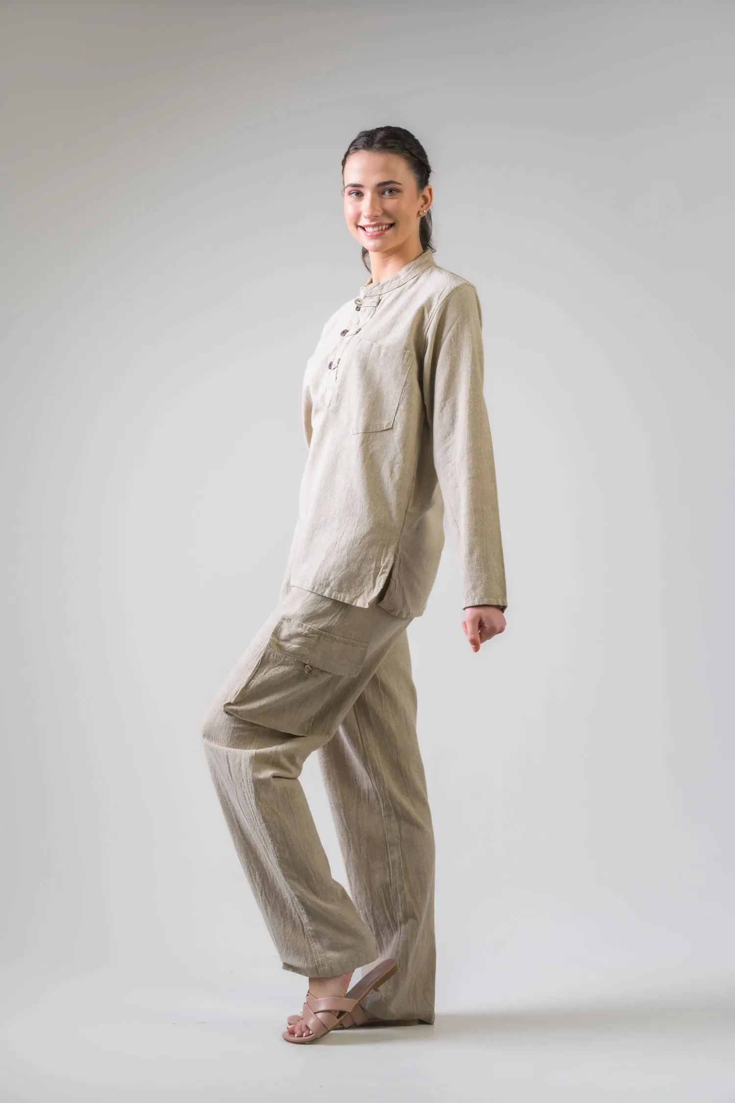 Rhea Cotton Pocket Shirt