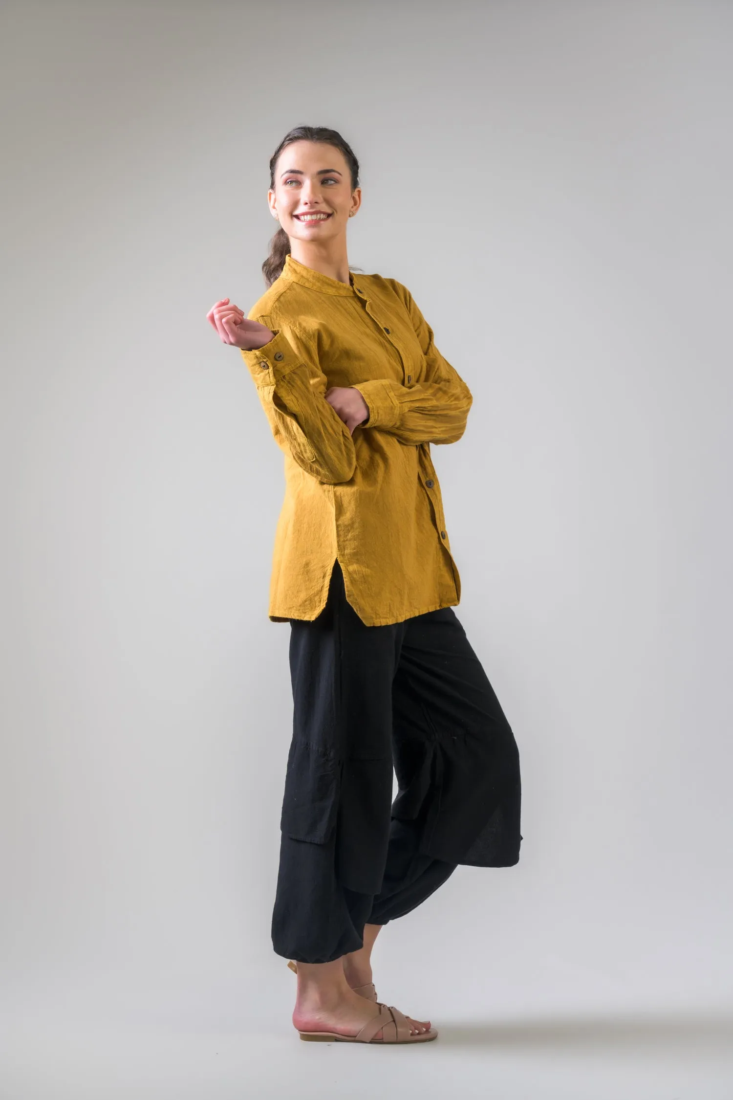 Rhea Cotton Pocket Shirt
