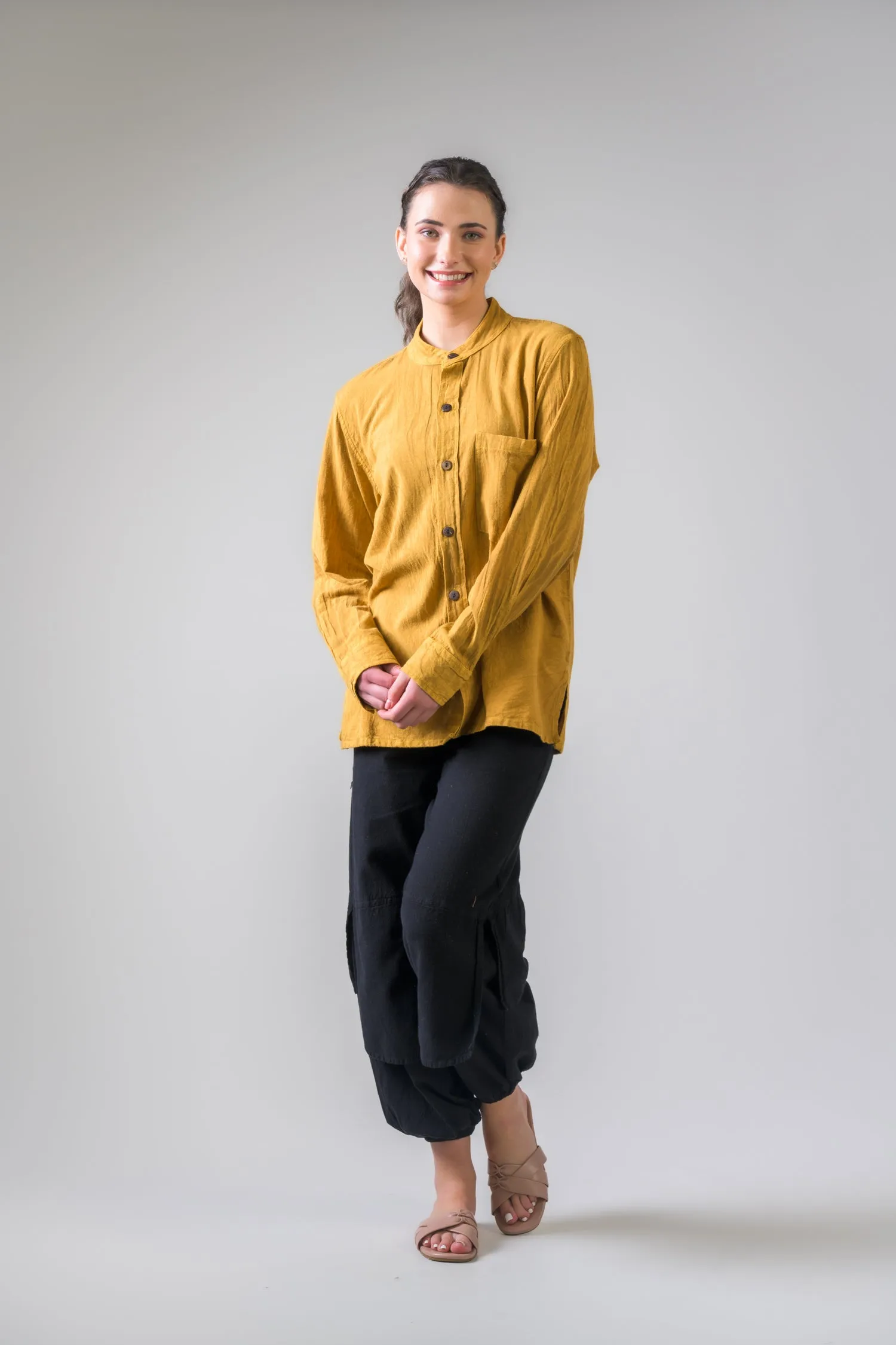 Rhea Cotton Pocket Shirt