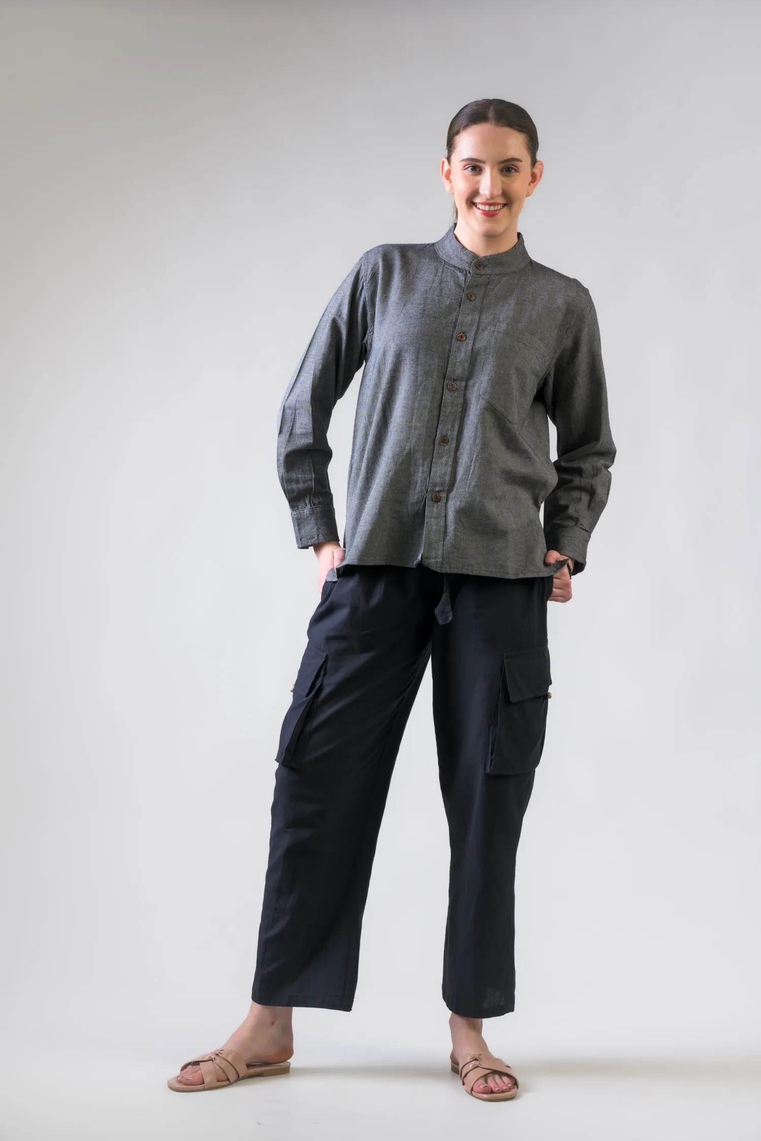 Rhea Cotton Pocket Shirt