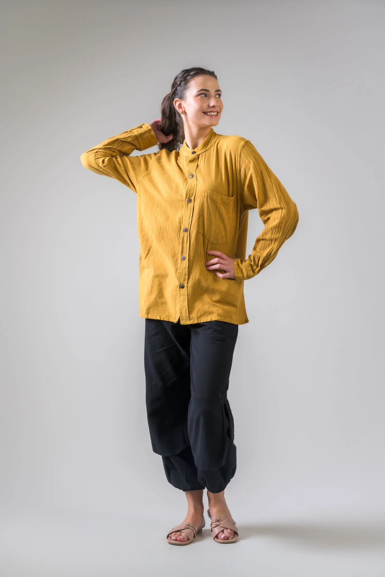 Rhea Cotton Pocket Shirt