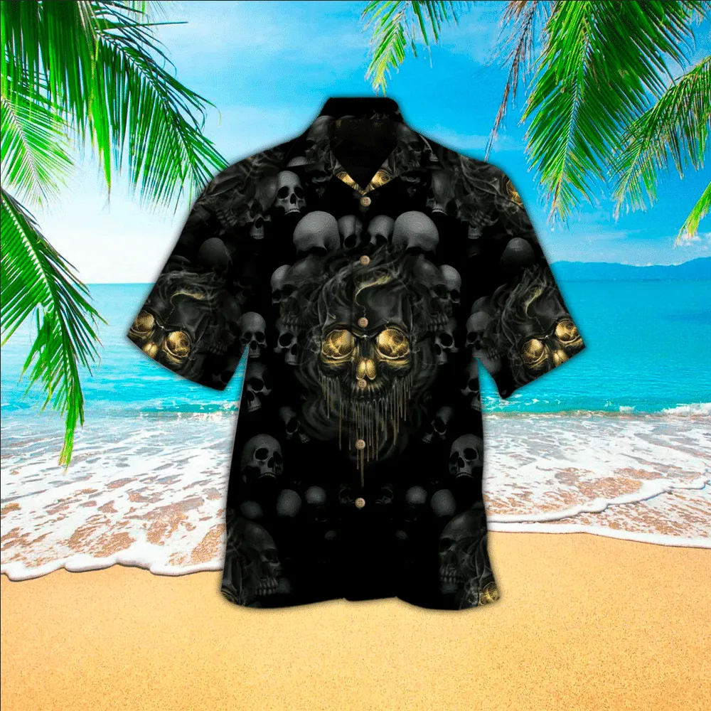 Skull Hawaii Shirt, Perfect Hawaiian Shirt For Skull Lover, Hawaiian shirt for men