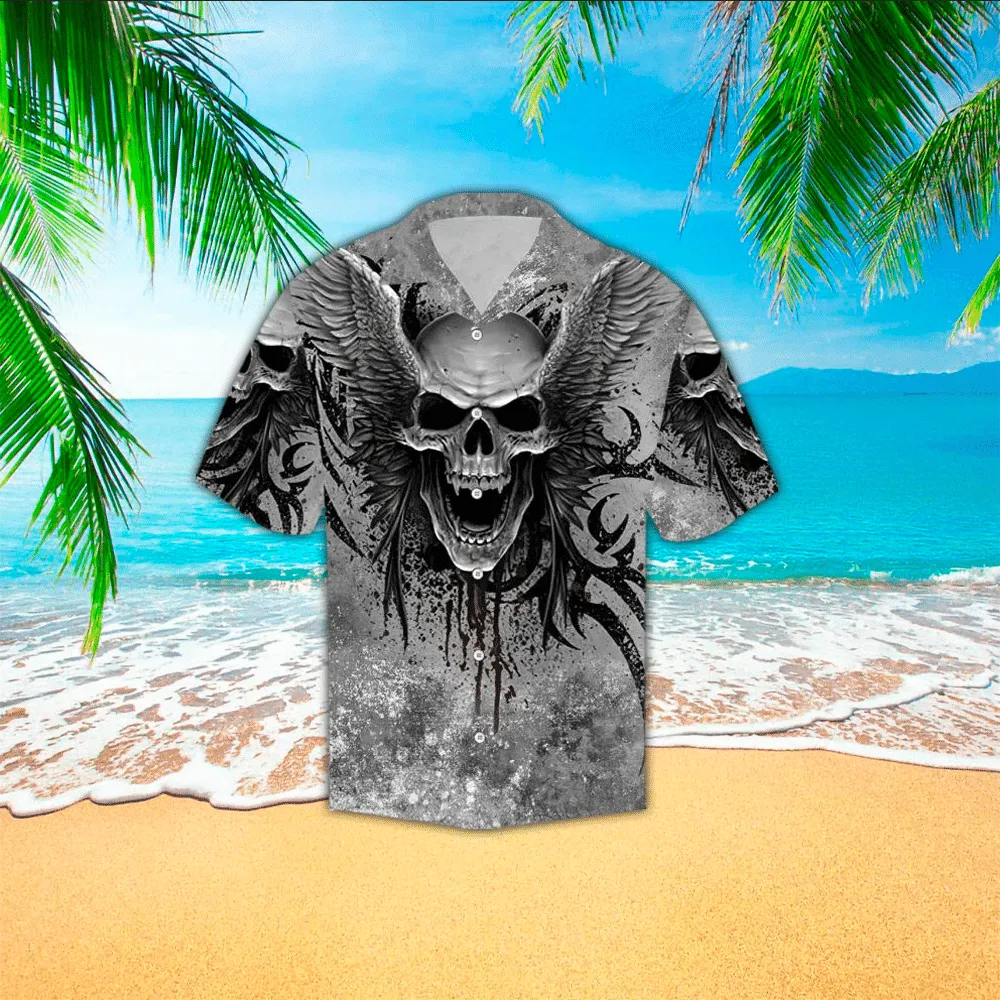 Skull Hawaii Shirt, Perfect Hawaiian Shirt For Skull Lover, Hawaiian shirt for men