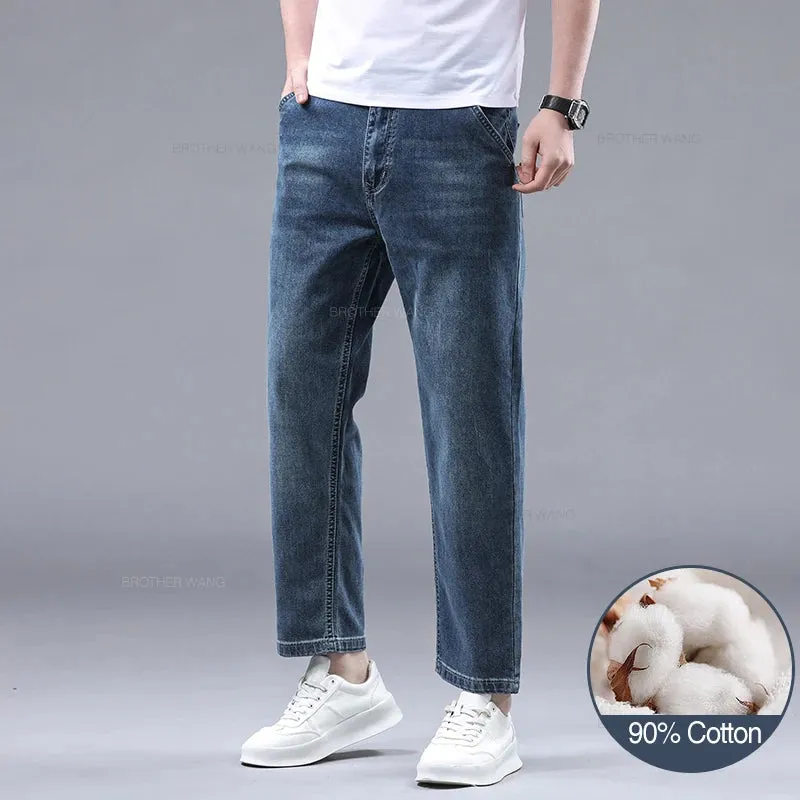 Summer 95% cotton denim Ankle-Length Pants