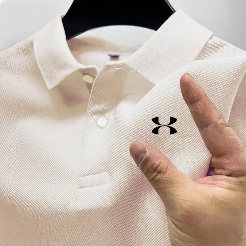 Summer New Men's Polo Shirt For Business And Leisure, High-Quality Breathable Short Sleeved Printed Multi-Color T-Shirt Top
