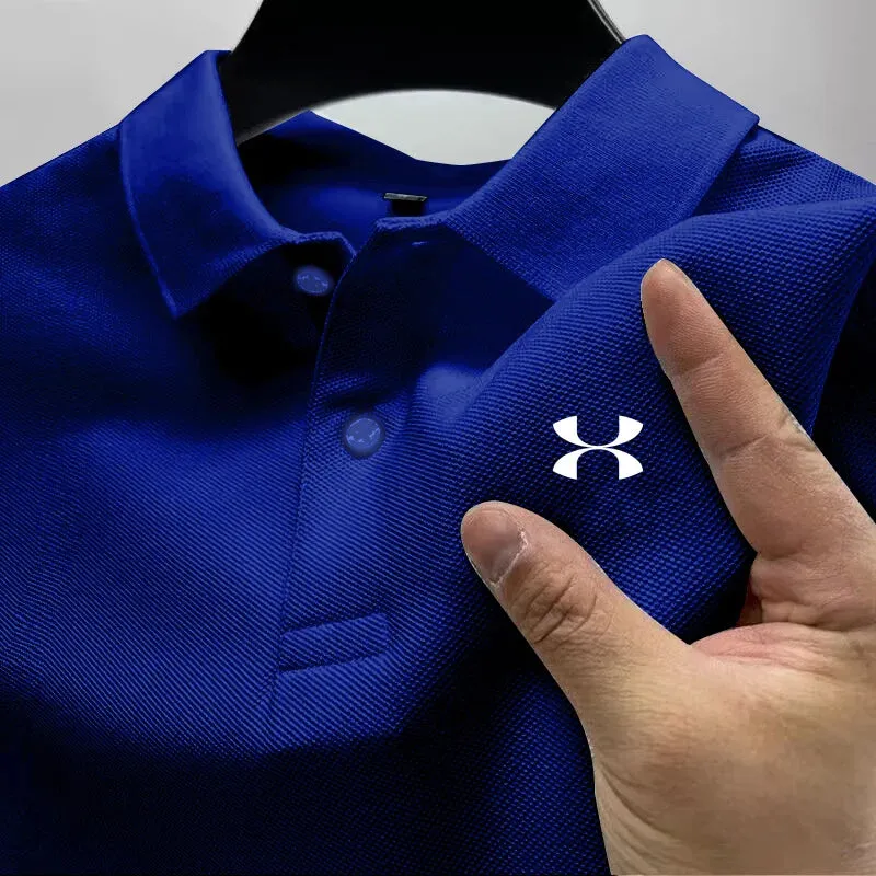 Summer New Men's Polo Shirt For Business And Leisure, High-Quality Breathable Short Sleeved Printed Multi-Color T-Shirt Top